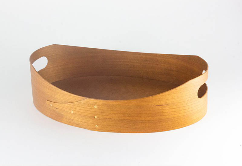 手手 超薄曲木工藝 飛燕手提籃